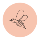 Pink Circle Bee Link to Contact Us Page